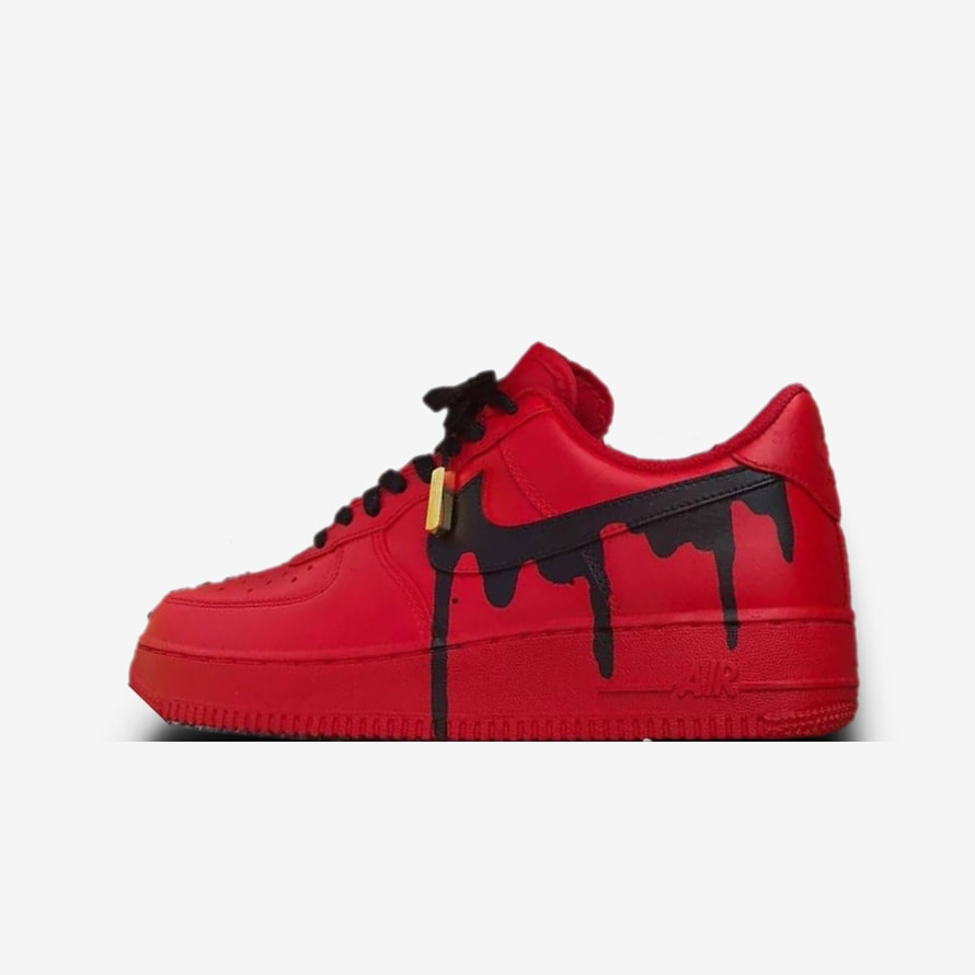 red drip air force ones